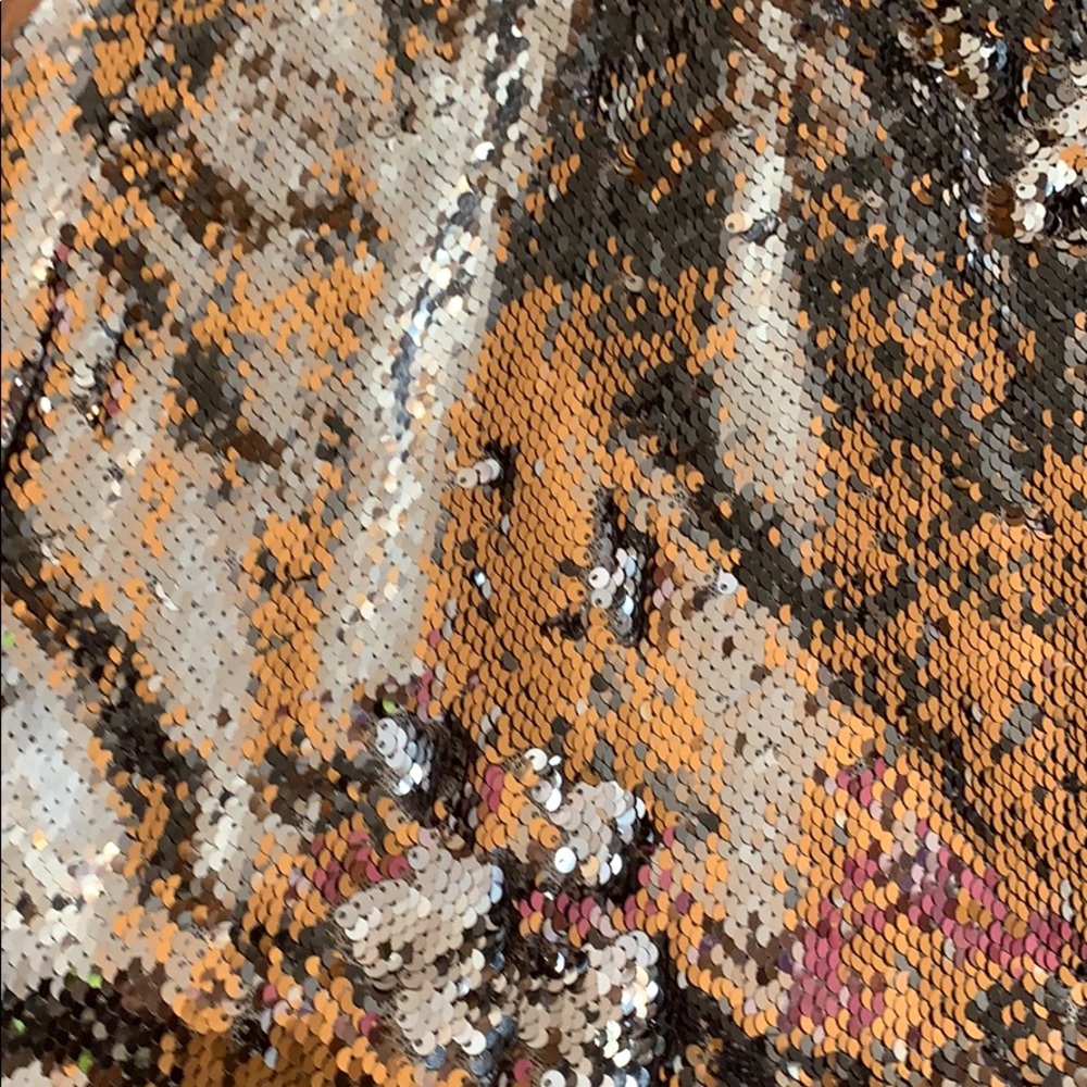 Bebe Silver Gray Sofia Double Deepv Sequined Dress - image 6